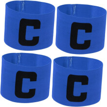 Voetbalcaptainsbandset, 4 stuks, armbanden voor voetbal, anti-slijtage, gemakkelijk op te bergen, geschikt voor meerdere sporten.