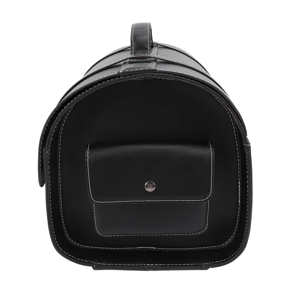 18L Motorcycle Tail Bag Pu Leather Lock 7340572394330