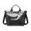 Trendy Grids Pattern Practical PVC Shoulder Bag Perfect-Black 1