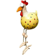 Ceramic-Like Chicken Garden Decoration, Easy Clean & Durable: Resin Rooster Ornament for A Unique Garden Landscape & Perfect Gift