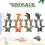 4-Pack Dino Finger Puppets Bath Toys 7