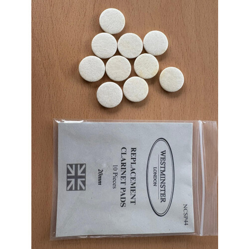 Westminster Clarinet Pads, 20mm, Set of 10 2