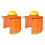 2 Stück Sommersonnenschutz Helmvisiere mit-Orange 1