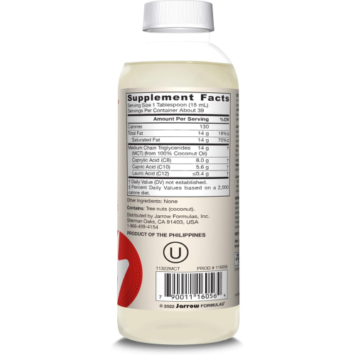Jarrow Formulas MCT Oil Coconut Derived C8 C10 Unflavoured - 591ml 1