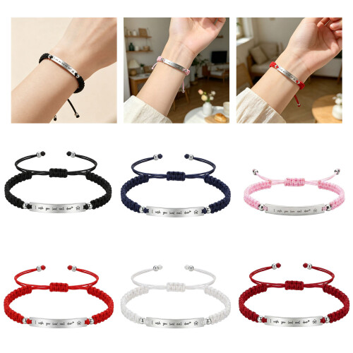 Adjustable Graduation Friendship Bracelet With-Navy Blue 2