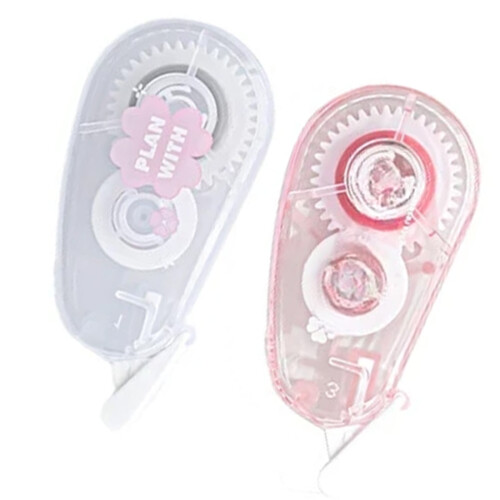 2-delige compact draagbare beige correctietape voor soepel-Roze