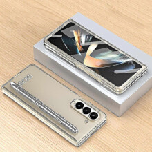 (clear) For Samsung Z Fold 5 Case With S Pen & S Pen Holder, Built-in Screen Protector Galaxy Z Fold 5 Case