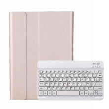 (Gold) Tablet Case With Built-in Bluetooth French Azerty Keyboard For Lenovo M10 Hd (2nd) 10.1 X306f 2020