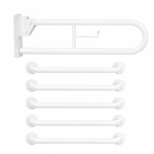 Twyford Doc M Grab Bar, Wall Mounted, Heavy Duty, White 1