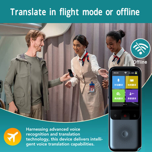Grey Portable Translator 1500mAh 136 Languages