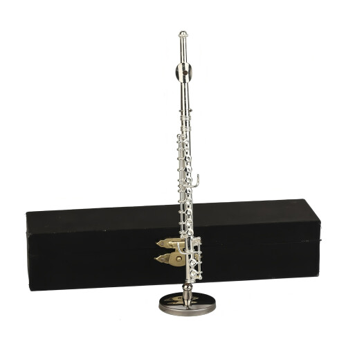 Modèle de flûte plaquée argent, décoration d'instrument de-14CM 1