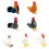 Mit Baumwolle gefülltes Huhn-Plüschtier, weich, waschbar,-01 4