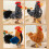 Mit Baumwolle gefülltes Huhn-Plüschtier, weich, waschbar,-01 7