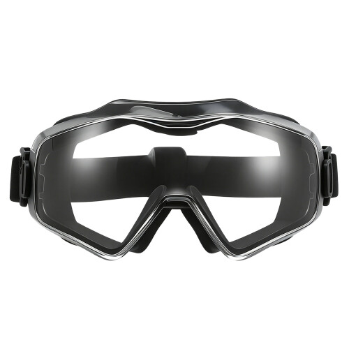 Clear View Safety Glasses Goggles For Over Spectacles-Black