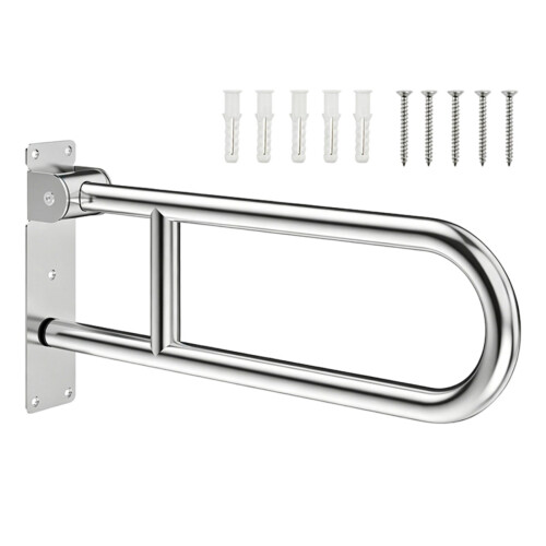 Barre de Support de toilette en acier durable avec Base large,-4