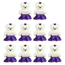 Ours en peluche floqué en mousse, 10 pièces, jouet-Violet