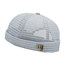 Unisex Breathable Skull Cap Fashion Breathable Hat-Light Gray