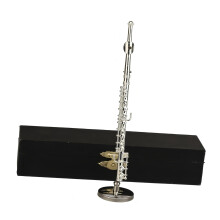Modèle de flûte plaquée argent, décoration d'instrument de-14CM