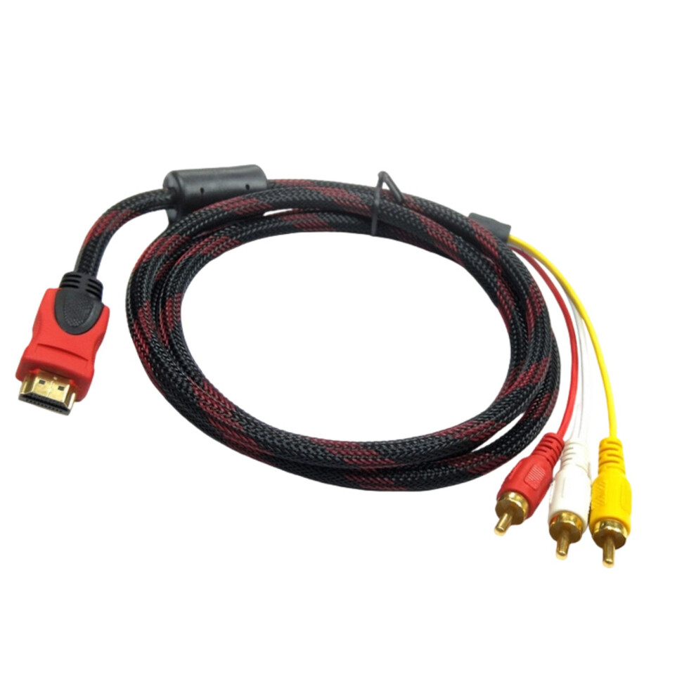1.5M Hdtv To 3Rca Av Cable Plated Connectors For Signal Gold 7627001552272