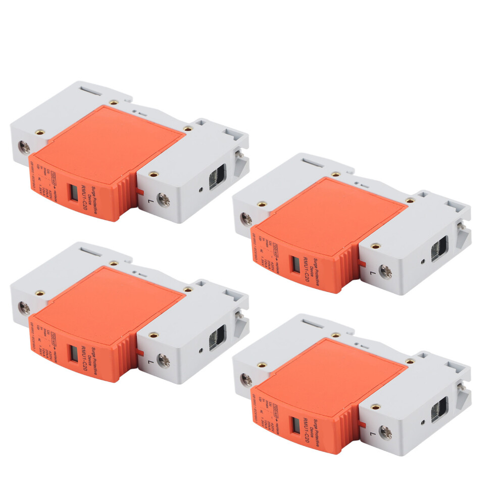 4Pcs RMU1-C20 Surge Protector DIN Rail