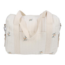 Multifunctional Baby Stroller Storage Bag Zipper Embroidery Reusable Handbag Nappy Bag
