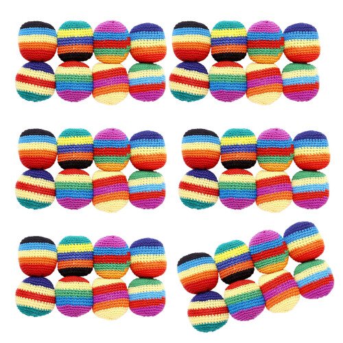 Handgewebte, interaktiv Bälle werfende, gestrickte Sitzsäcke,-48