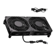 120MM USB 5V Electronic Cooling Fan with 3 Speed-double fan