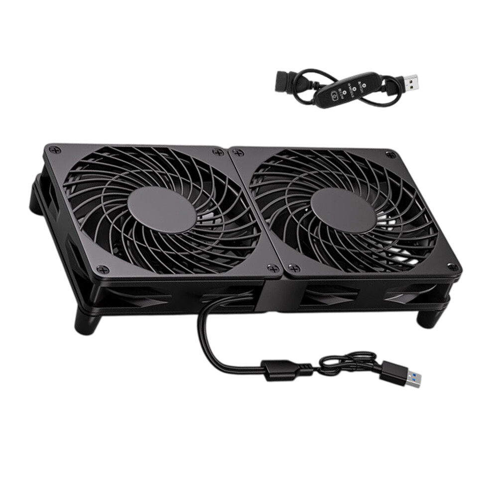120Mm Usb 5V Electronic Cooling Fan With 3 Speed-Double Fan 7627001552470