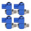 4Pack Durability Aluminum Pneumatic Rotary Fitting 360-Blue 1