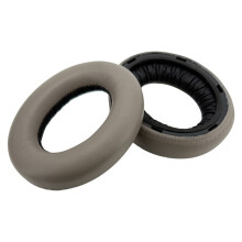 Coussinets d'oreille de remplacement en peau-gris marron