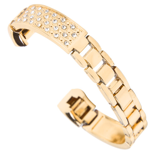 Women's Sparkle Stainless Steel Cuff