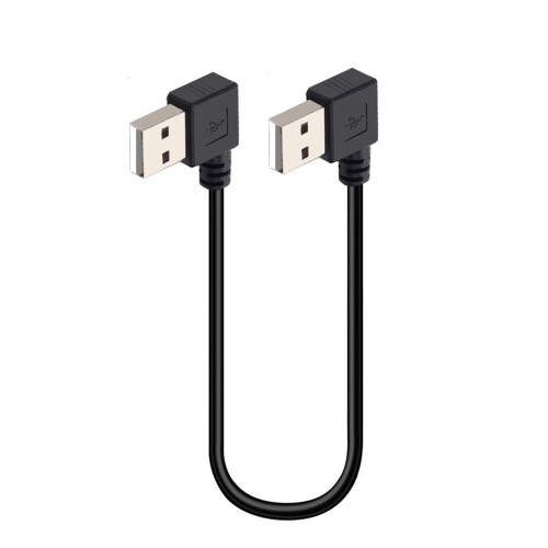 Short USB2.0 Male to Male Right Angle Cable-double left bend