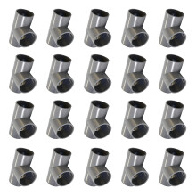 Raccord de tuyau en T en PVC facile à assembler, 20 pièces-Gris