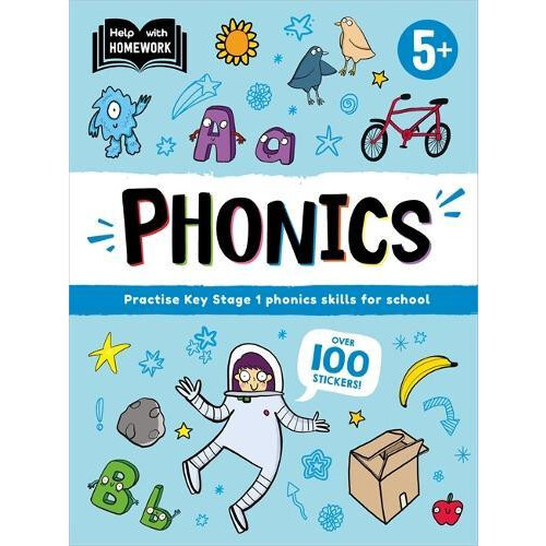 Help With Homework Age 5 Phonics by Autumn Publishing Paperback Book