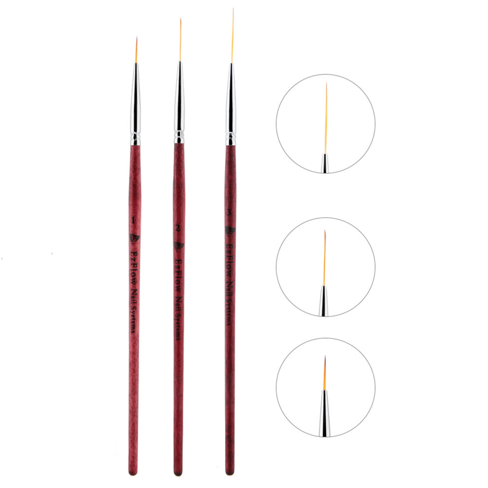 3pcs Precision Nail Liner Brushes