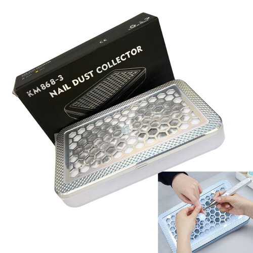Professional Nail Dust Collector With Double Fan System-Silver 2