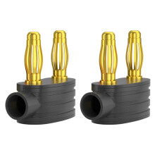 Banana Plugs Gold Plated Coppers Headphone Plugs Pin For-Black