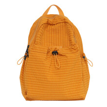 Multipurpose Laptop Backpack Checkered Nylon Rucksack-Yellow