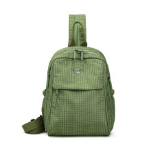 Trendy Two Way Zipper Casual Crossbody Bag Lightweight-Green