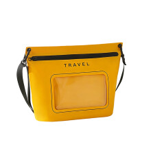 Waterproof Crossbody Shoulder Bag With Clear Phone-Yellow S