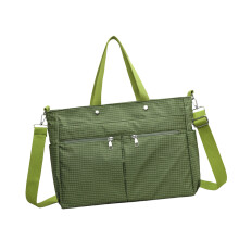 Classical Checkered Shoulder Bag With Multiple Carrying-Green