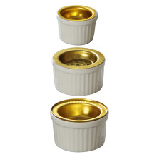 3St Elegant Wit Keramisch Geurkaarsenhouder Voor Moderne Huisdecoratie
