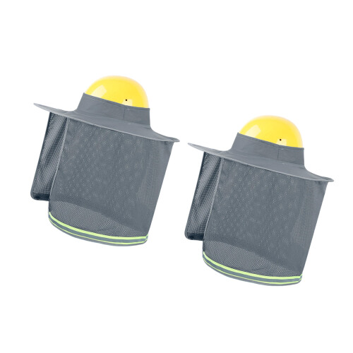 Pare-soleil de casque en polyester léger avec bords larges-gris