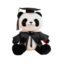 Charm 30cm Acdemic Bear Graduation Bear Doll-Panda pink collar