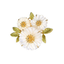 Elegante Gänseblümchen-Brosche aus Legierung für Damen,
