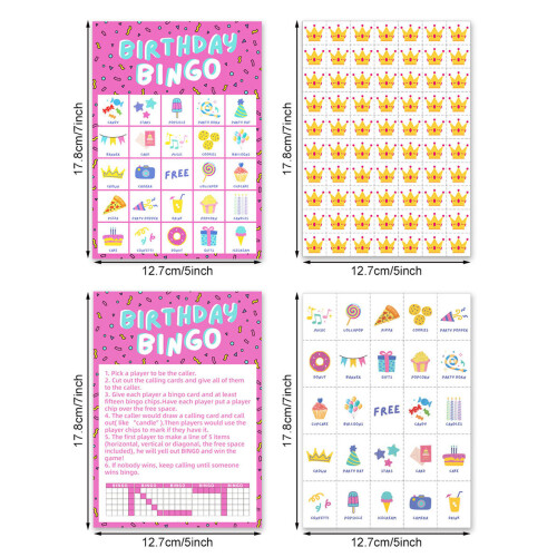 Carte de bingo d'anniversaire interactive, idéale pour les fêtes 2