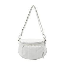Moderne crossbodytas met ruime vakken Praktische nylon-Wit