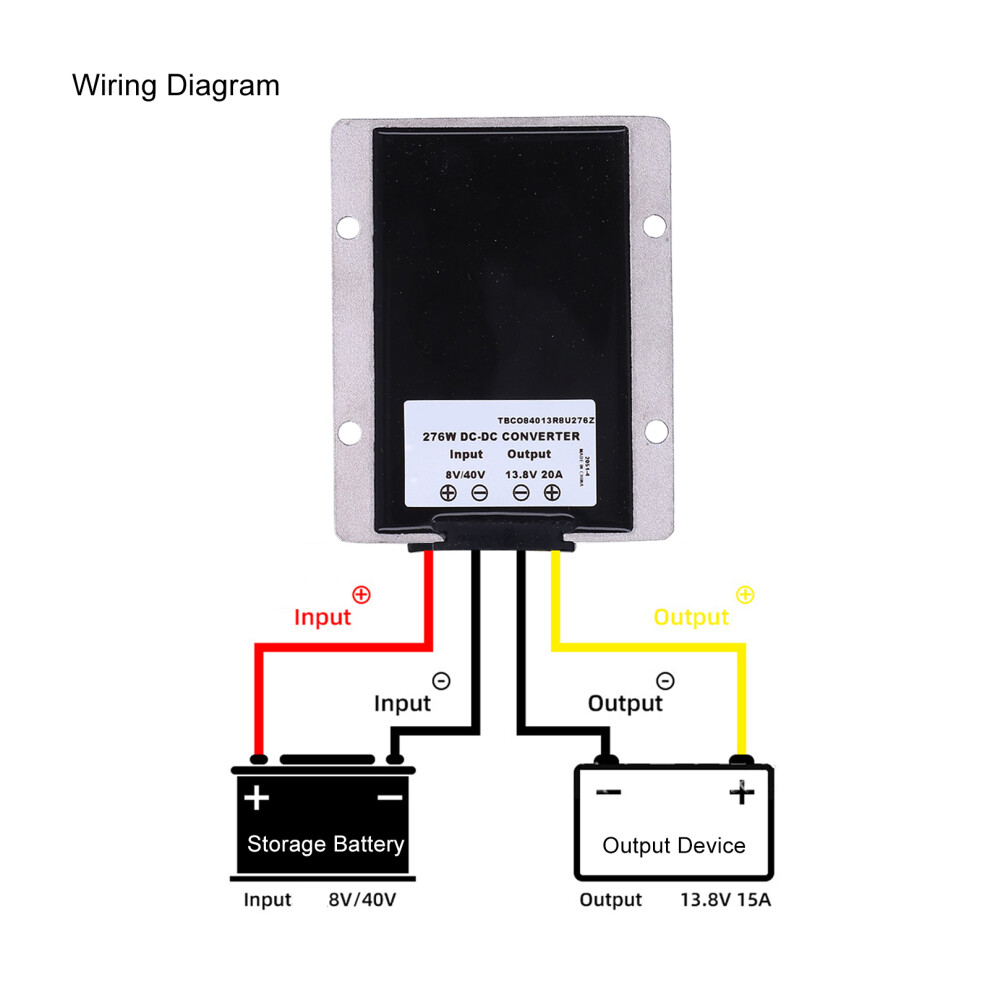 IP68 Waterproof DC Buck Transformer 13.8V 20A 276W