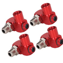 Raccord pneumatique rotatif à 360 degrés, Joint rotatif à-Rouge