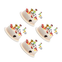4Sets Fußball Party Deko Cake Topper Mehrfarbig Silikon Kunststoff